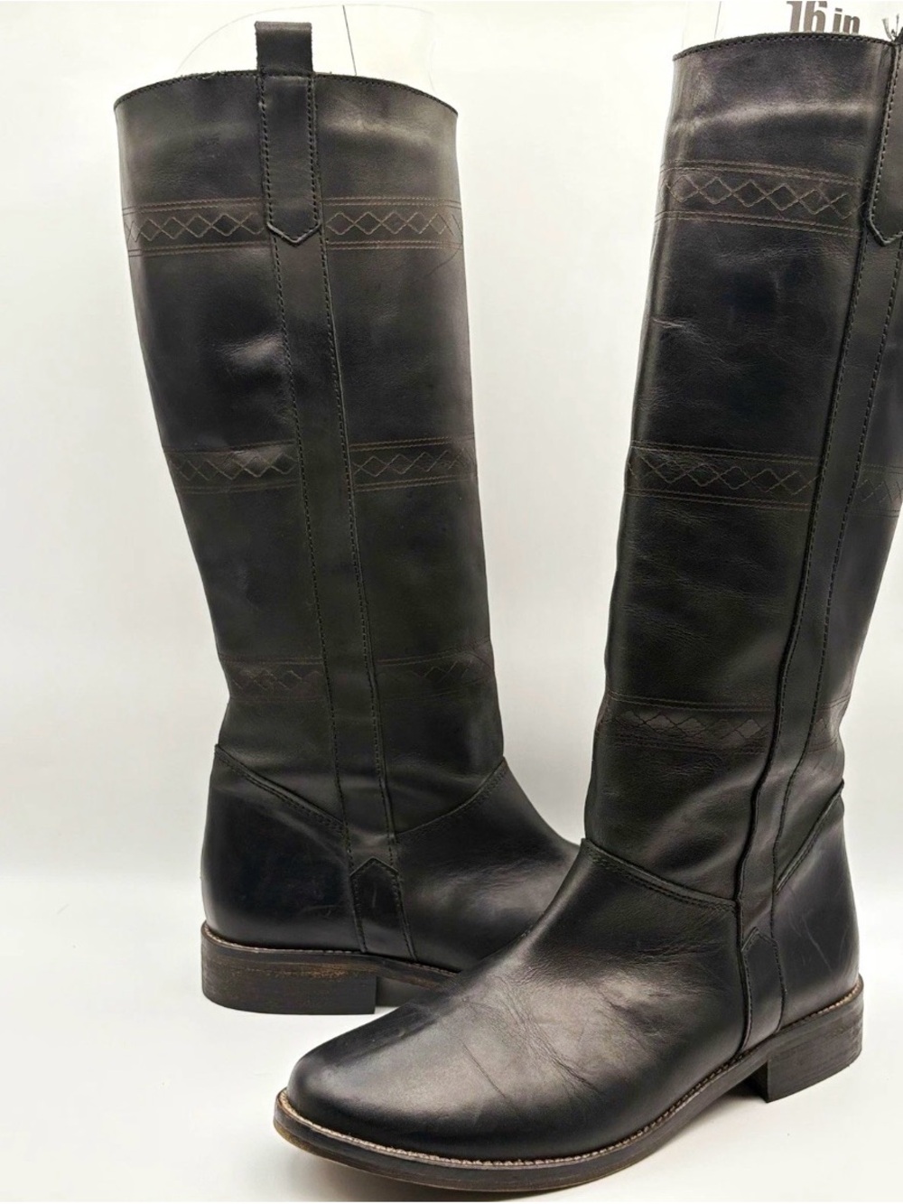 Musse & Cloud Black Leather Over-the-Knee Riding Boots
